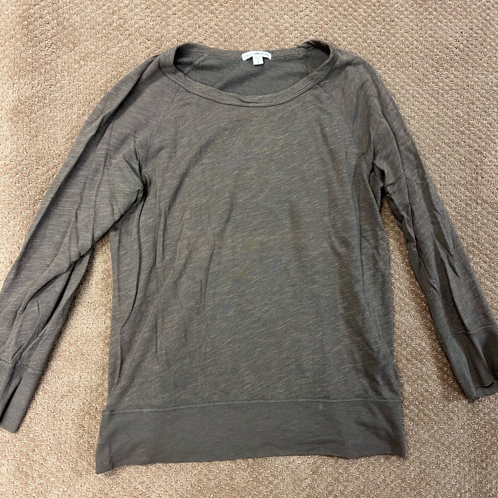 Standard James Perse Women's Pullover Sweatshirt Size 3 Gray Sweater